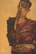 Self-Portrait with Hand to Cheek (mk12), Egon Schiele